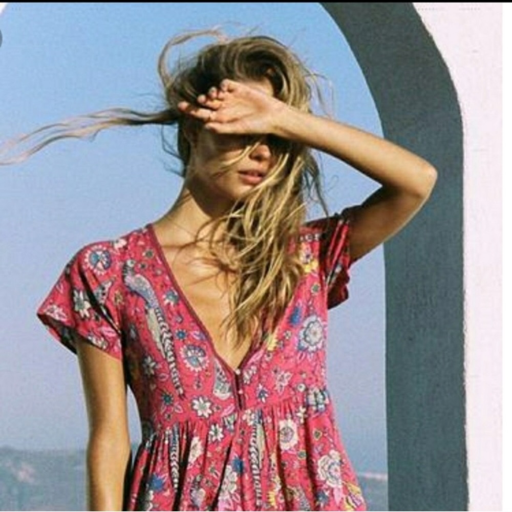 5⭐️ FAV BESTSELLER BOHO GYPSY LoveBird Mini Dress - Picture 2 of 7